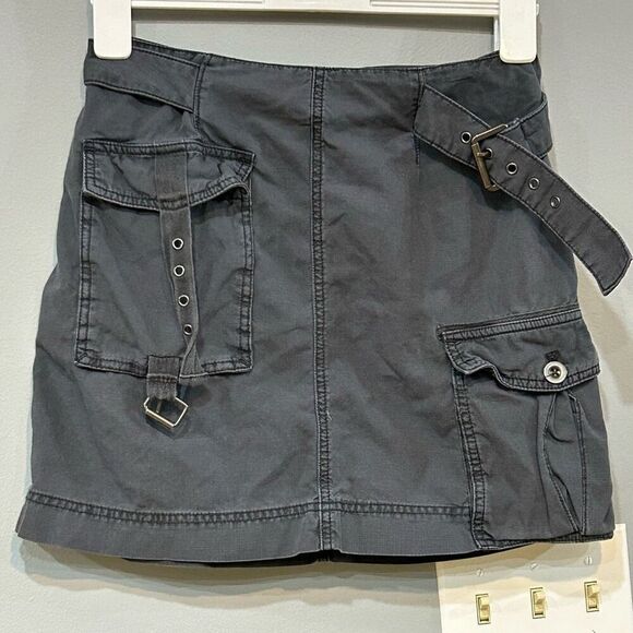 Free People Erika Utility Skirt charcoal gray size 4 - Picture 2 of 7